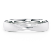 Load image into Gallery viewer, LUCCE Mobius Design with Brushed Finish Wedding Ring in Gold or Platinum
