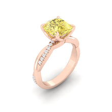 Load image into Gallery viewer, Yellow Cushion Diamond Engagement Ring Wedding Rings Band Gold Jewelry Moissanite Manila Philippines