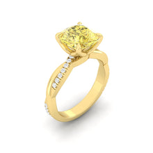 Load image into Gallery viewer, Yellow Cushion Diamond Engagement Ring Wedding Rings Band Gold Jewelry Moissanite Manila Philippines
