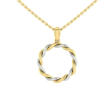 Load image into Gallery viewer, Lucce Fiore Necklace Natural Diamond 0.24CTW 14K Yellow and White Gold