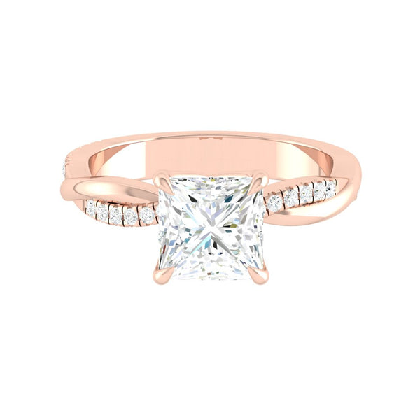 Lucce Fiore Princess Moissanite