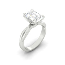 Load image into Gallery viewer, Lucce Fiore Solitaire Emerald Diamond