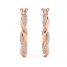Load image into Gallery viewer, Lucce Fiore Hoop Earrings Diamond