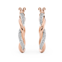 Load image into Gallery viewer, Lucce Fiore Hoop Earrings Diamond