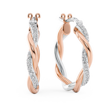 Load image into Gallery viewer, Lucce Fiore Hoop Earrings Diamond