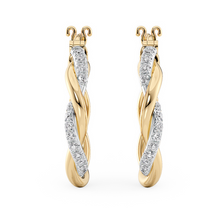 Load image into Gallery viewer, Lucce Fiore Hoop Earrings Diamond