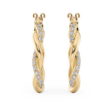 Load image into Gallery viewer, Lucce Fiore Hoop Earrings Diamond