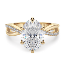 Load image into Gallery viewer, Lucce Fiore Sei Oval Lab Diamond 1.02ct D VVS2 IGI 18K Yellow Gold