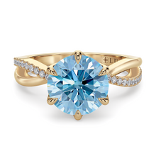 Load image into Gallery viewer, Lucce Fiore Sei Round Ocean Blue Diamond