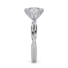 Load image into Gallery viewer, Lucce Fiore Solitaire Round 0.48ct Premium Moissanite 14K White Gold