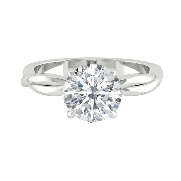Lucce Fiore Solitaire 0.78ct SUPERNOVA Moissanite 14K White Gold