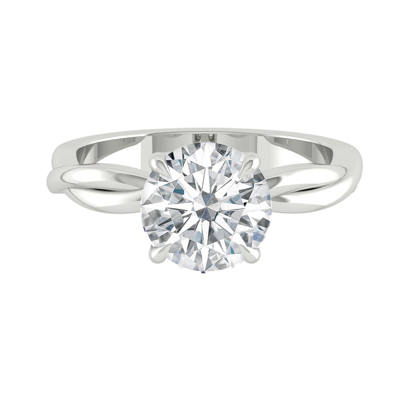 Lucce Fiore Solitaire 0.78ct SUPERNOVA Moissanite 14K White Gold