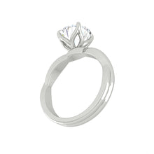 Load image into Gallery viewer, Lucce Fiore Solitaire Round Moissanite