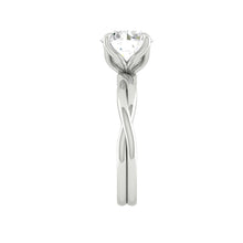 Load image into Gallery viewer, Lucce Fiore Solitaire Round Moissanite