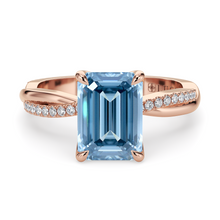 Load image into Gallery viewer, Lucce Fiore Emerald Ocean Blue Diamond