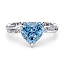 Load image into Gallery viewer, Lucce Fiore Heart Ocean Blue Diamond