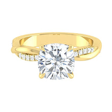 Load image into Gallery viewer, Lucce Fiore Cushion Lab Diamond 2.04ct D VVS2 Ex IGI 18K Yellow Gold