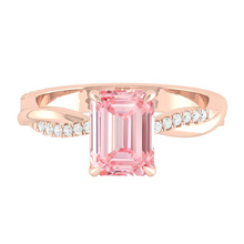 Load image into Gallery viewer, Emerald Pink Diamond Engagement Ring Wedding Rings Band Gold Jewelry Moissanite Manila Philippines