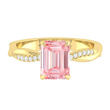 Load image into Gallery viewer, Emerald Pink Diamond Engagement Ring Wedding Rings Band Gold Jewelry Moissanite Manila Philippines