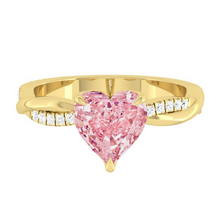 Load image into Gallery viewer, Radiant Pink Diamond Engagement Ring Wedding Rings Band Gold Jewelry Moissanite Manila Philippines