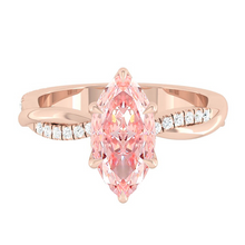 Load image into Gallery viewer, Marquise Pink Diamond Engagement Ring Wedding Rings Band Gold Jewelry Moissanite Manila Philippines