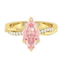 Load image into Gallery viewer, Marquise Pink Diamond Engagement Ring Wedding Rings Band Gold Jewelry Moissanite Manila Philippines