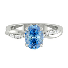 Load image into Gallery viewer, Lucce Fiore Oval Ocean Blue Diamond