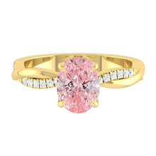 Load image into Gallery viewer, Oval Pink Diamond Engagement Ring Wedding Rings Band Gold Jewelry Moissanite Manila Philippines