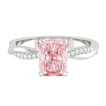 Load image into Gallery viewer, Radiant Pink Diamond Engagement Ring Wedding Rings Band Gold Jewelry Moissanite Manila Philippines