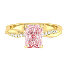 Load image into Gallery viewer, Radiant Pink Diamond Engagement Ring Wedding Rings Band Gold Jewelry Moissanite Manila Philippines