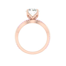 Load image into Gallery viewer, Petal Moissanite Engagement Ring with Pink Diamonds Philippines