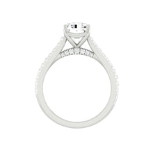 Load image into Gallery viewer, Lucce Firenze Pavé Emerald Natural Diamond 0.61ct E VVS2 Ex GIA 18K White Gold