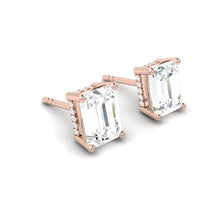 Load image into Gallery viewer, Kaela Earrings Emerald Moissanite