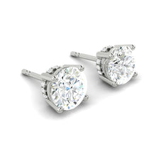 Load image into Gallery viewer, Lucce Kaela Round Earrings 2.10CTW Lab Diamond IGI Platinum