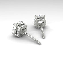 Load image into Gallery viewer, Lucce Kaela Round Earrings 2.10CTW Lab Diamond IGI Platinum