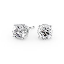 Load image into Gallery viewer, Round Cut Diamond Stud Earrings with Hidden Halo in Gold or Platinum
Philippines
