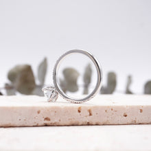 Load image into Gallery viewer, Lucce Lucia Pavé 4-Prong Round Moissanite