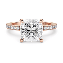 Load image into Gallery viewer, Lucce Lucia Pavé Cushion Moissanite