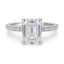 Load image into Gallery viewer, Lucce Lucia Pavé Emerald Moissanite