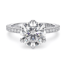 Load image into Gallery viewer, Lucce Lucia Pavé 6-Prong Round Moissanite