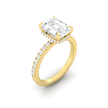 Load image into Gallery viewer, Lucce Verona Pave Emerald Moissanite