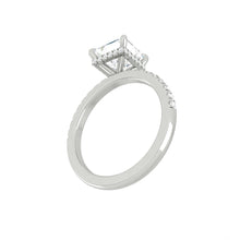Load image into Gallery viewer, Lucce Verona Pave Cushion Moissanite