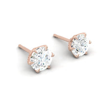 Load image into Gallery viewer, Azalea Earrings Round Moissanite