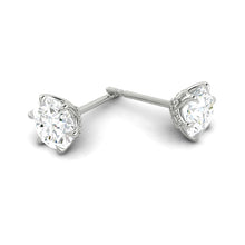 Load image into Gallery viewer, Azalea Earrings Round Moissanite
