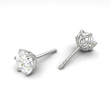 Load image into Gallery viewer, Lucce Azalea Round Earrings 6.11CTW Lab Diamond IGI Platinum