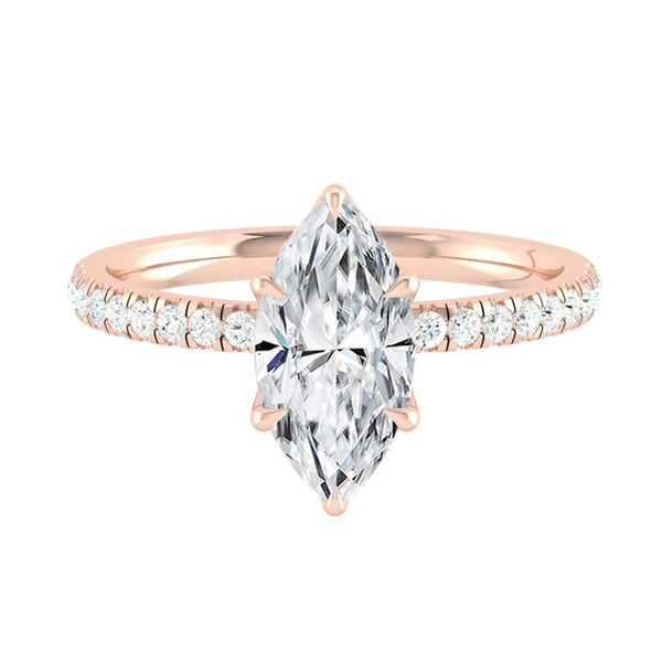 Lucce Lucia Pavé Marquise Moissanite