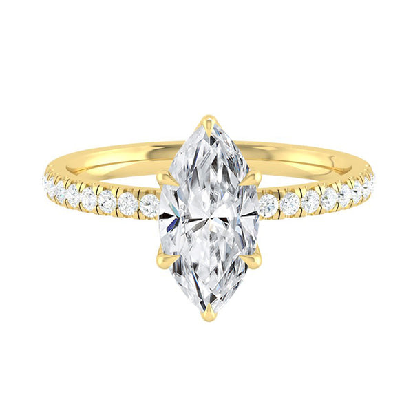 Lucce Lucia Pavé Marquise Moissanite