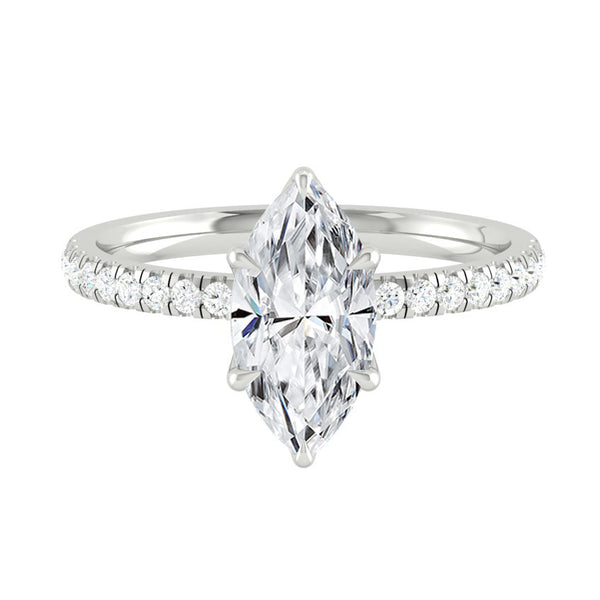 Lucce Lucia Pavé Marquise Moissanite