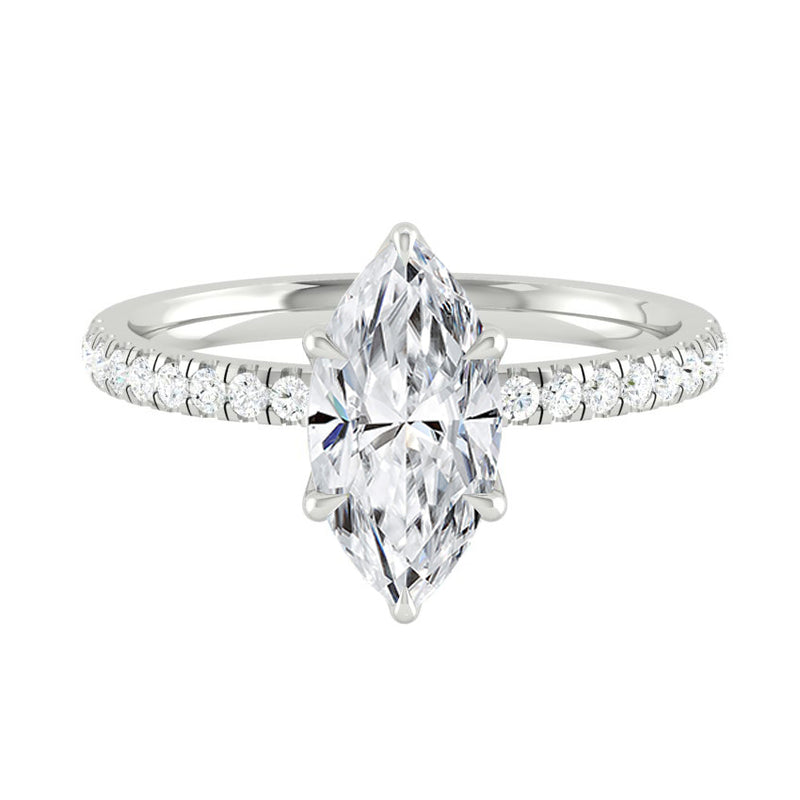 Lucce Lucia Pavé Marquise Moissanite