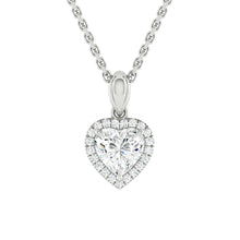 Load image into Gallery viewer, Lucce Montevalle Heart Necklace Natural Diamond 0.30ct F VS1 GIA Platinum